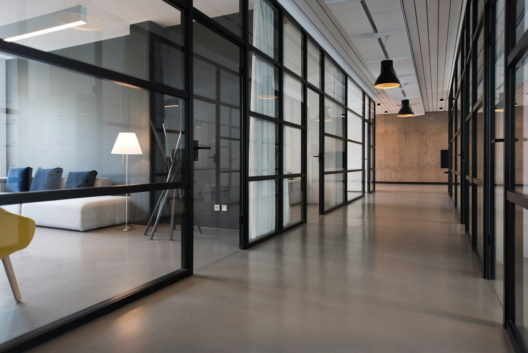 People working together in a bright contemporary office